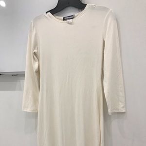Long sleeve beige dress